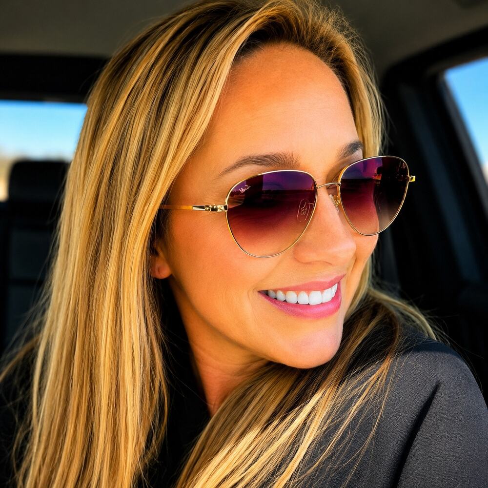 Carrera 3005/S Gold Pilot Aviator Sunglasses Brown Gradient Lenses